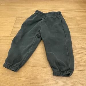 Kids Fleece Jogger Sweatpants Dark Green Size 4T